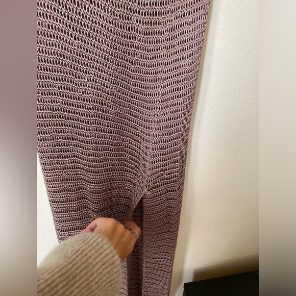 MIMII London Women’s Crochet Knit Skirt Slit Brown Size XS Vacation - Picture 3 of 8